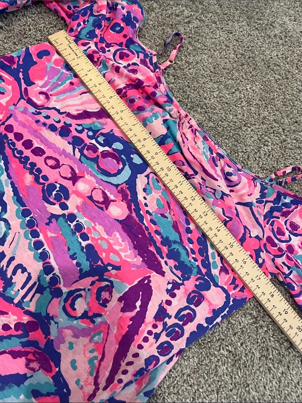 Lilly Pulitzer Girls Mini Alanna Dress Colony Coral Shell Out‎ Large